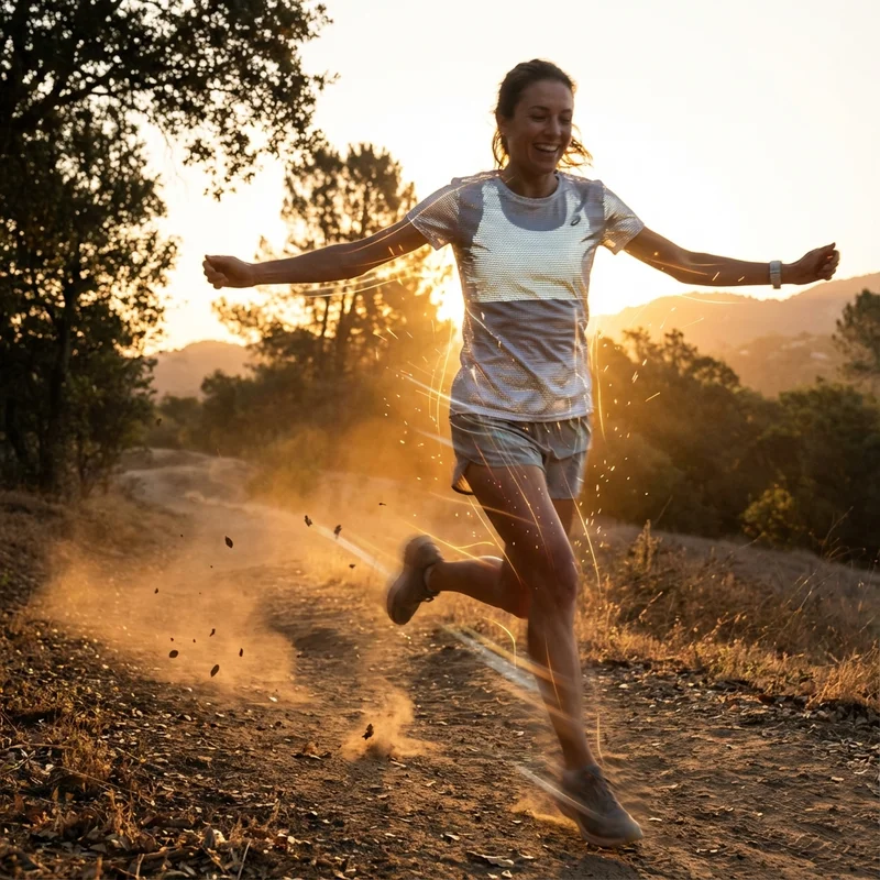 Corredor con energía por malato de magnesio