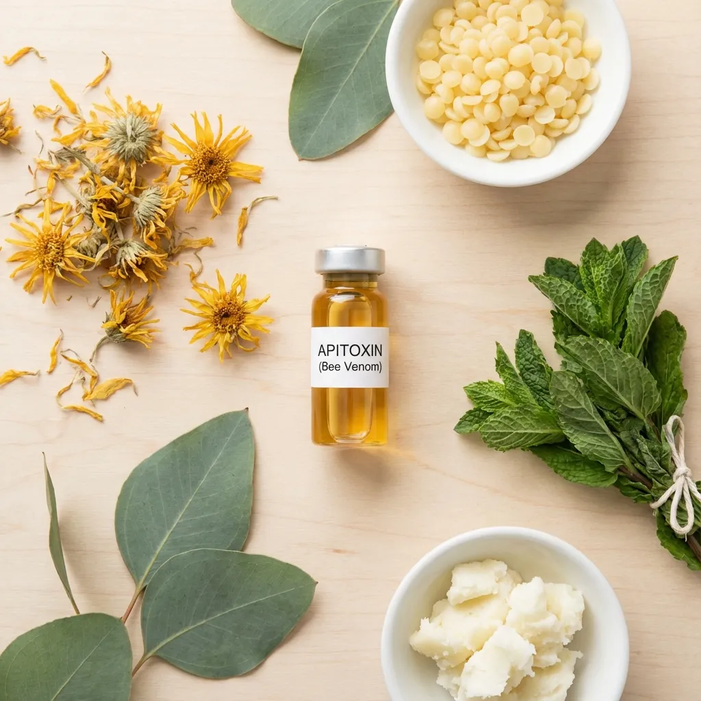 Ingredientes naturales complementarios en cremas de apiterapia - crema con Veneno de Abejas