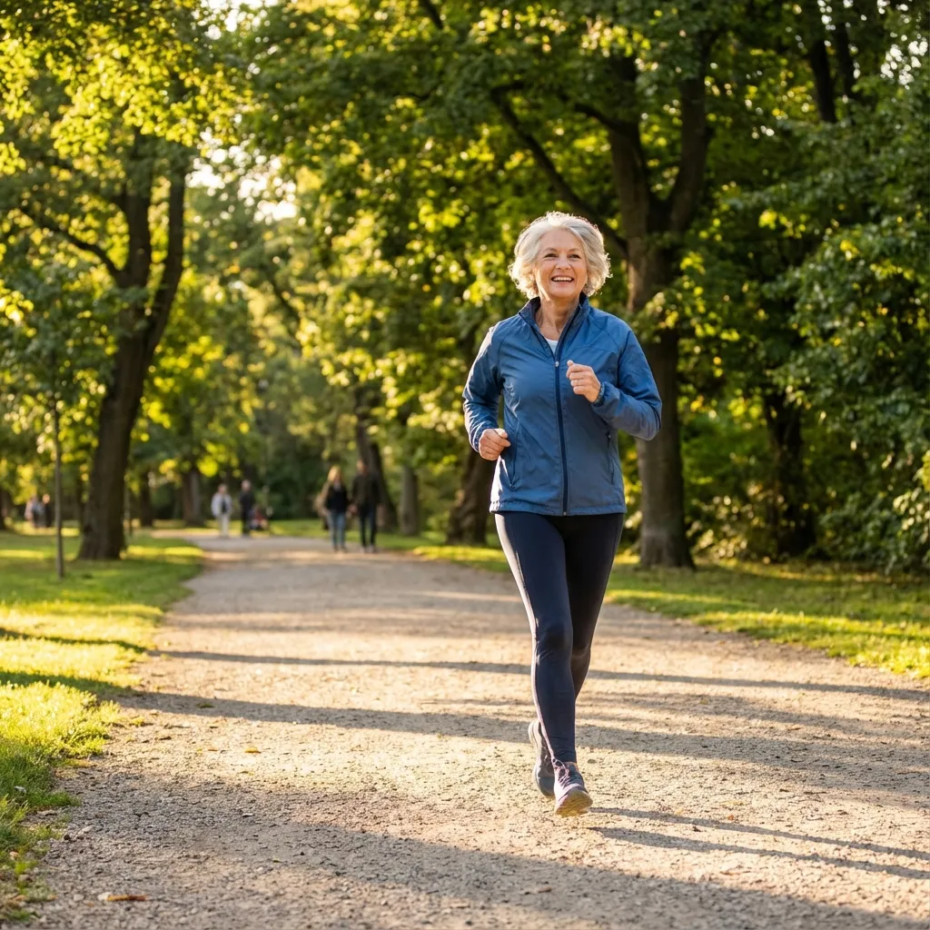 Persona mayor activa y feliz gracias a articulaciones saludables - hondrodox