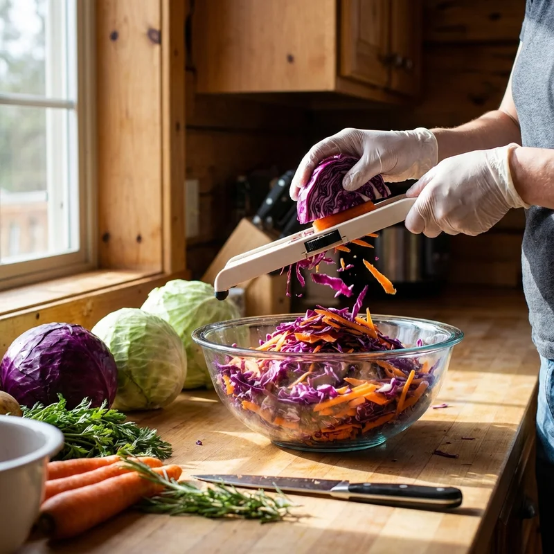 Rallando col morada y zanahorias frescas - gochugaru